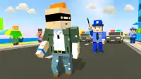 Blocky Police Craft Running Thief Chase Simulator Screen Shot 1