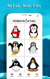 Penguin Cute Color By Number - Pixel Art Screen Shot 3