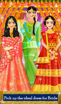 인도의 웨딩 소녀 드레스 최대 게임 : 신부 시뮬레이터 Screen Shot 6