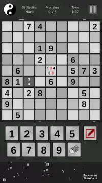 Shaolin Sudoku - The Yin Yang Screen Shot 2