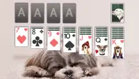 Solitaire Cute Puppies Theme Screen Shot 2