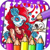 Coloring Sugar Skull