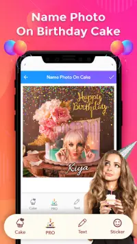 Name Photo On Birthday Cake Screen Shot 0