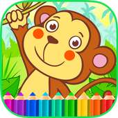 Monkey Jungle Coloring Books