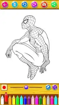 Coloring Book for the amazing spider hero Screen Shot 1