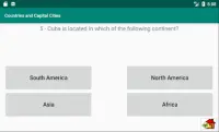 Countries, Capital cities, Continents, Flags Quiz Screen Shot 6