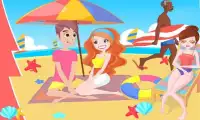夏の砂浜にキス Screen Shot 1