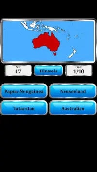 Welt Geographie - Quiz-Spiel Screen Shot 1