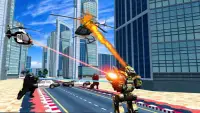 Red Robot Rangers Car Transform Shooting game 2020 Screen Shot 1