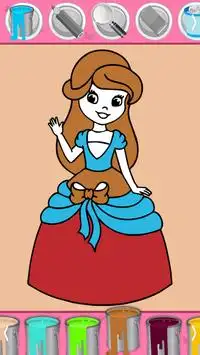 colorir princesa - colorir menina mágica Screen Shot 0