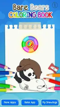 bare coloring happy bear Screen Shot 0