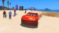 Mcqueen Cars Lightning: Hill Stunt Racing Games Screen Shot 1