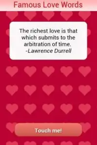 Famous Love Words Screen Shot 2