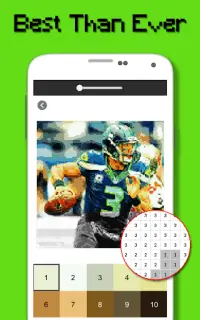 American Football Player Color By Number - Pixel Screen Shot 3