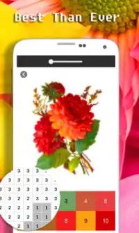 Crisântemo Flor Cor Por Número - Pixel Art Screen Shot 1