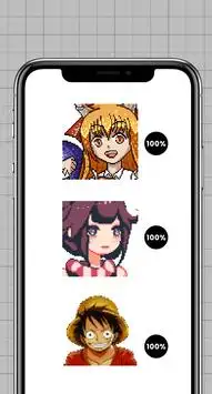 Anime & Manga Color by Number - Pixel Art Coloring Screen Shot 3