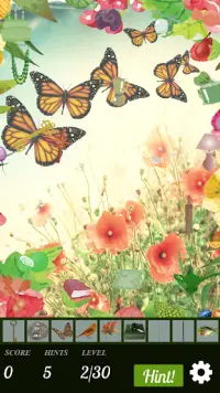 Hidden Object - Butterfly Garden Screen Shot 1