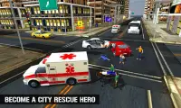 Ambulance Rescue : Emergency 911 Driving Games Screen Shot 1