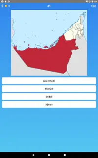United Arab Emirates: Emirates Map Quiz Game Screen Shot 9