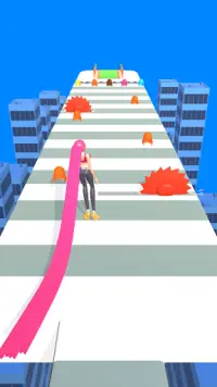 Hair Challenge rush runner makeover run 3d game Screen Shot 0