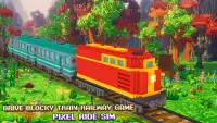 駆動Blocky鉄道ゲームのピクセル乗車Sim Screen Shot 2