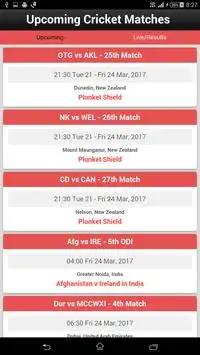 Live Cricket Score Screen Shot 2