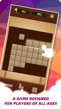 Wood Brick Crush - لعبة ألغاز كلاسيكية Screen Shot 0