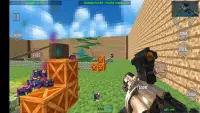 Paintball shooting war game: blocky gun paintball Screen Shot 0