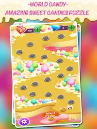 Blast Candies in World Candy: Free Match 3 Puzzle Screen Shot 1