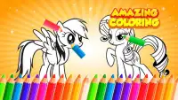 Coloring pony unicorn game Screen Shot 2