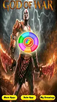 god of warrior coloring kratos hero by fans Screen Shot 0