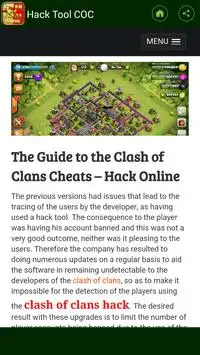 Guide and Tool for COC Screen Shot 2
