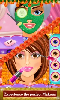 Indian Wedding meisje dress up game: Bridal Sim Screen Shot 0