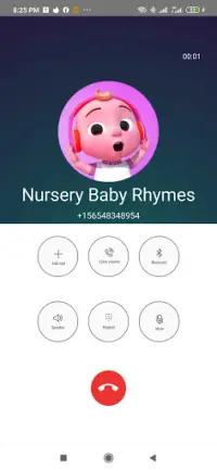 fake video call Nursery Baby Rhymes kid Songs Screen Shot 4