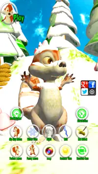 Slice It & Talk: Squirrel Fun Screen Shot 1