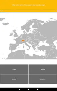 Questionário do Mapa da Europa. Países europeus Screen Shot 14