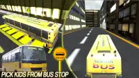 lái xe mô phỏng xe buýt trường học: lái xe thành p Screen Shot 0