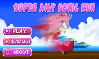 Super amy sonic run Screen Shot 0