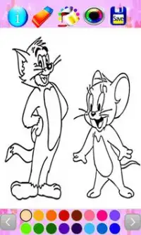 tom and jerry coloring Screen Shot 2