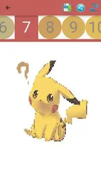 Color by number Pokemon-Pixel Art Screen Shot 9