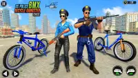 Police BMX Bicycle Street Gangster Shooting Game Screen Shot 2