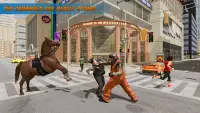 3D Polícia de NY Cavalo perseguição VS Cidade Fuga Screen Shot 6