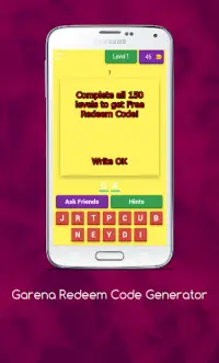 Garena Redeem Code Generator Screen Shot 0