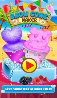 Snow Cone Maker 2017 - Beach Party Food Games Screen Shot 5