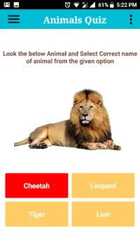 Animal Quiz Screen Shot 1