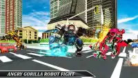 الغوريلا روبوت جرار تحول ألعاب المعركة Screen Shot 0