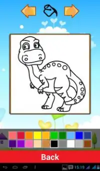 Cute Dinosaur Coloring Games Screen Shot 2