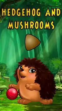 Hedgehog and Mushrooms Screen Shot 0