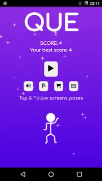 Que - Simple tap dance with Stickman Screen Shot 0