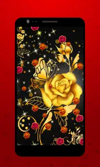 Golden Rose Live Wallpaper HD Screen Shot 3